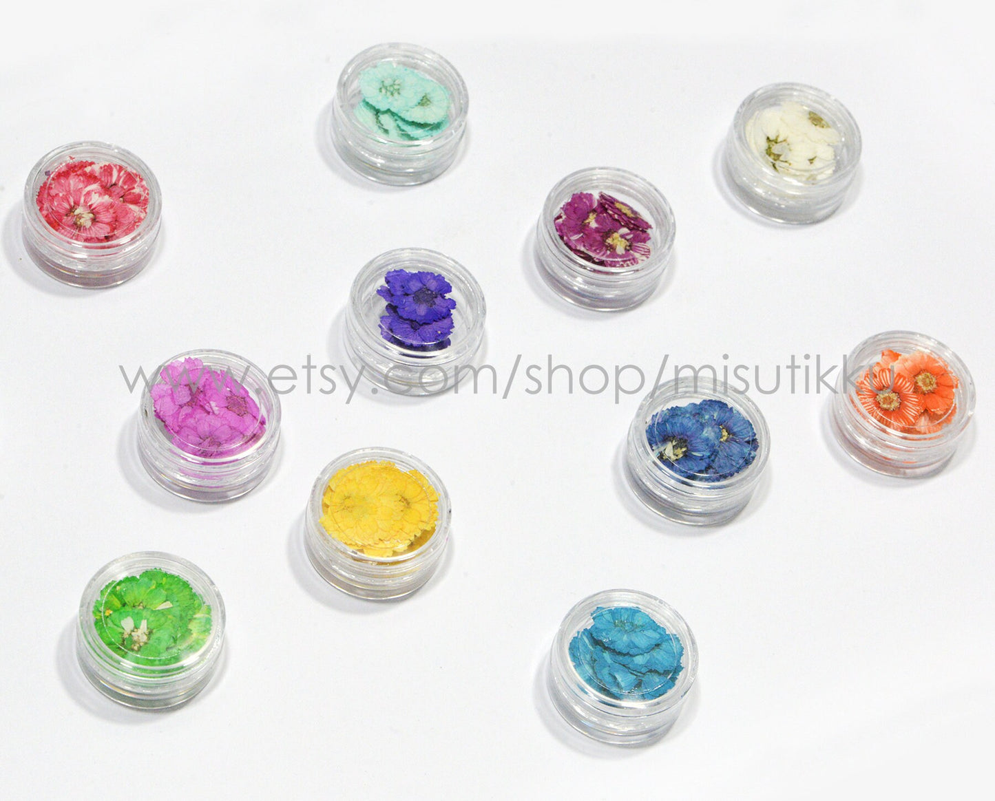 140 PCS /Box X 12 Color (0.5-0.8CM) Pressed Small Flower, Dry Flat Flower, Pressed Dried Flowers For Nail, Tiny Pressed Flower For Nail Art